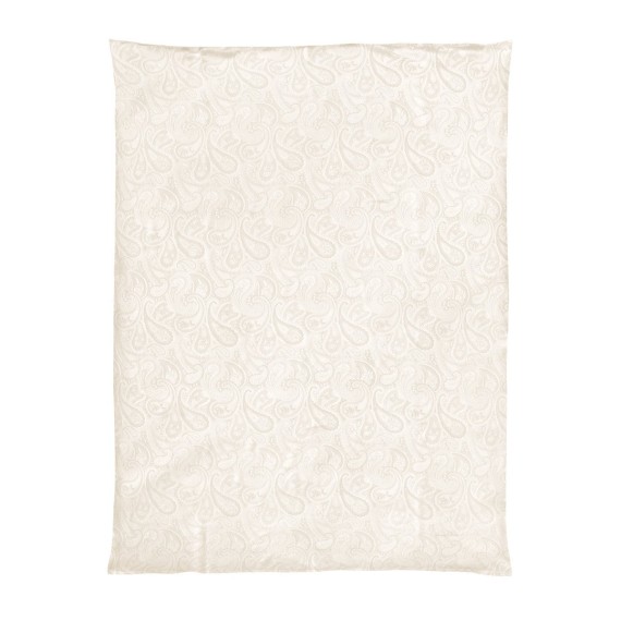 Christian Fischbacher Seide  Jacquard Paisley 027 offweiss, Seide Bettwäsche