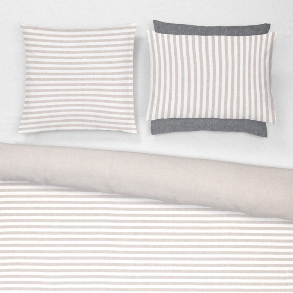 Christian Fischbacher Summertime Oatmeal 013, Crispy Halbleinen Bettwäsche