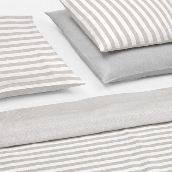 Christian Fischbacher Summertime Oatmeal 013, Crispy Halbleinen Bettwäsche