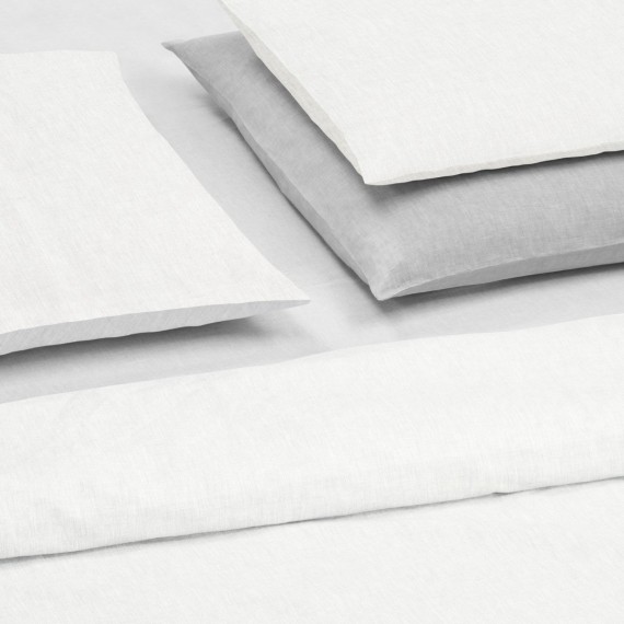 Christian Fischbacher Sunkiss 010 sea salt, linge de lit en demi-lin Crispy