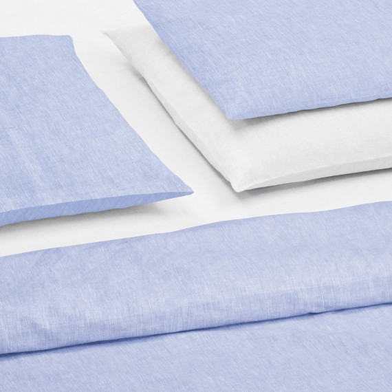 Christian Fischbacher Sunkiss 056 morning sky, biancheria da letto in mezzo lino Crispy