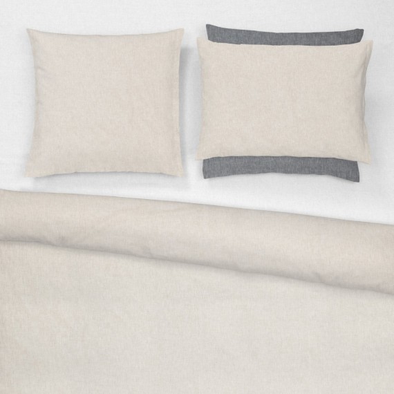 Christian Fischbacher Sunkiss 013 oatmeal, Crispy Halbleinen Bettwäsche