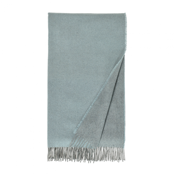 Christian Fischbacher Plaid Aspen 449 türkis / grau Kaschmir