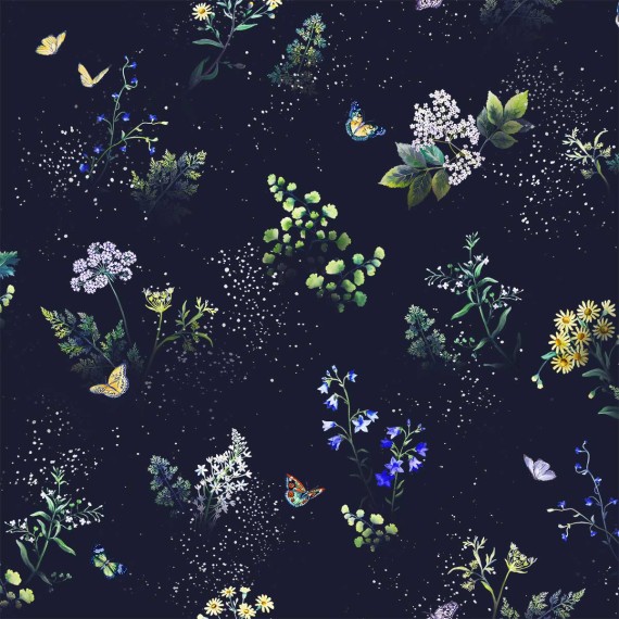 Schlossberg Mid Summer Night schwarz, Satin Bettwäsche