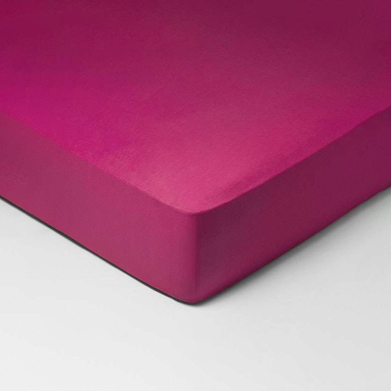 Schlossberg Satin Noblesse lenzuolo con angoli framboise