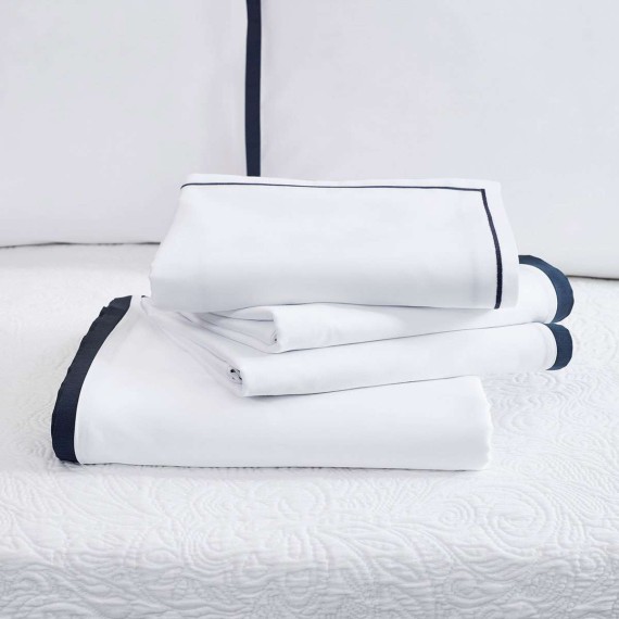 Schlossberg Clark ardoise, Satin Bettwäsche mit Stehsaum