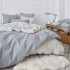 Schlossberg Gustav beige, linge de lit en flanelle avec rayures