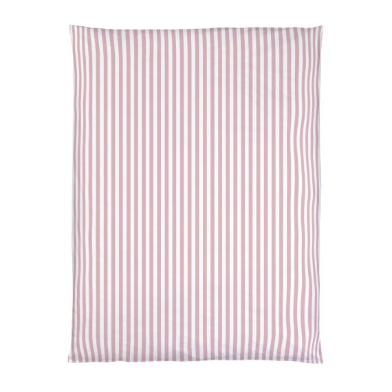 Christian Fischbacher Calma 142 terra, linge de lit en satin avec rayures