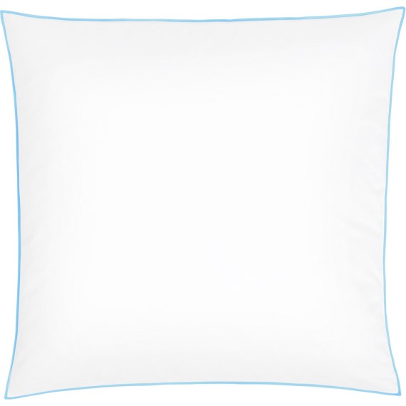 Christian Fischbacher New Selection 841 ciel, inge de lit en satin avec bordure