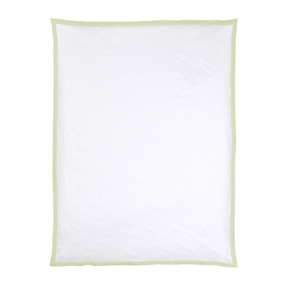 Christian Fischbacher Color Frame 054 graugrün, Satin Bettwäsche mit Stehsaum