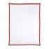 Christian Fischbacher Color Frame 292 rouge, linge de lit en satin avec volant