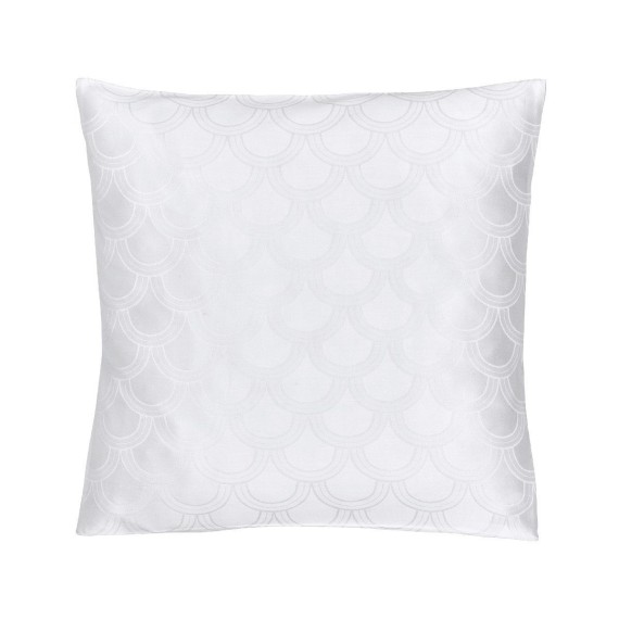 Christian Fischbacher Belle Epoque 010 bianco, biancheria da letto in jacquard con semicerchi