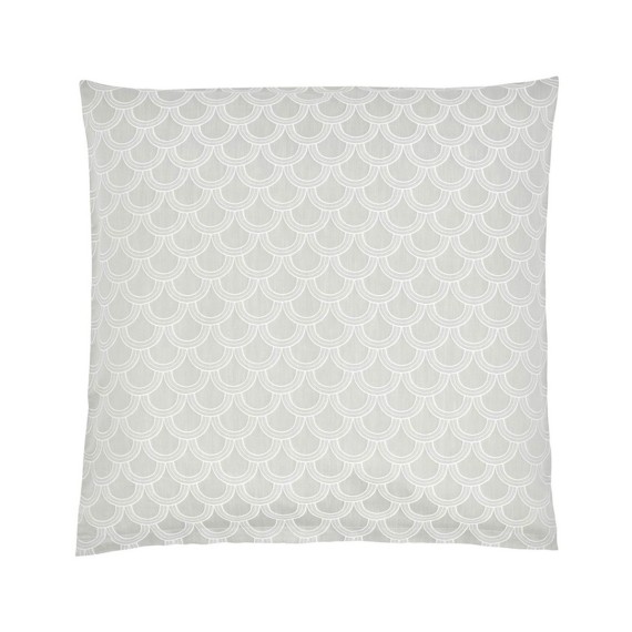 Christian Fischbacher Belle Epoque Verso 103 grigio chiaro, biancheria da letto in jacquard con semicerchi