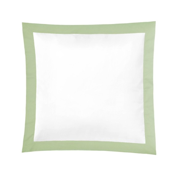 Christian Fischbacher Color Frame 054 graugrün, Satin Bettwäsche mit Stehsaum