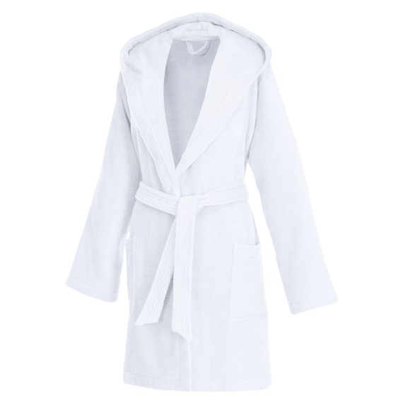 Weseta Dreamflor Accappatoio corto con cappuccio 01 bianco