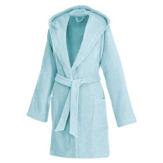 Weseta Dreamflor Accappatoio corto con cappuccio 26 sky blue