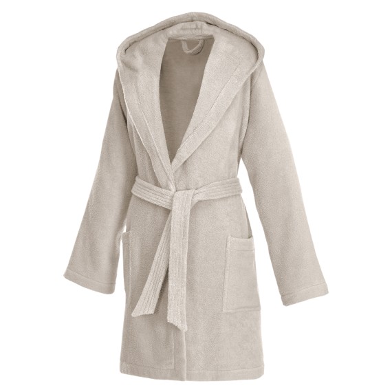 Weseta Dreamflor Accappatoio corto con cappuccio 92 sabbia