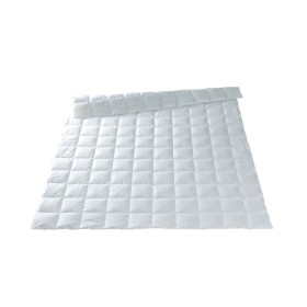 Christian Fischbacher Prince - Duvet léger à cassettes, batiste argent 8171D