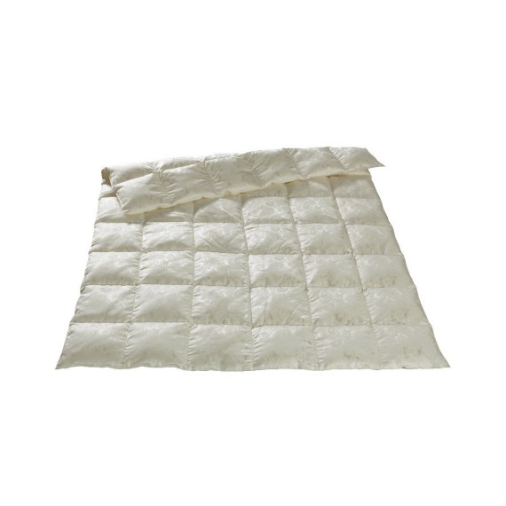 King - Duvet à cassettes pour toute l’année, soie pure paisley 8213D