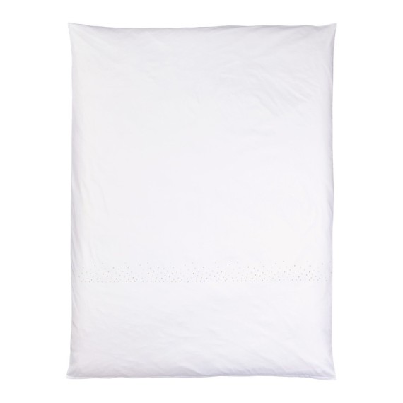 Christian Fischbacher Twinkle 010 turchese-rosa-vaniglia, biancheria da letto in raso ricamata