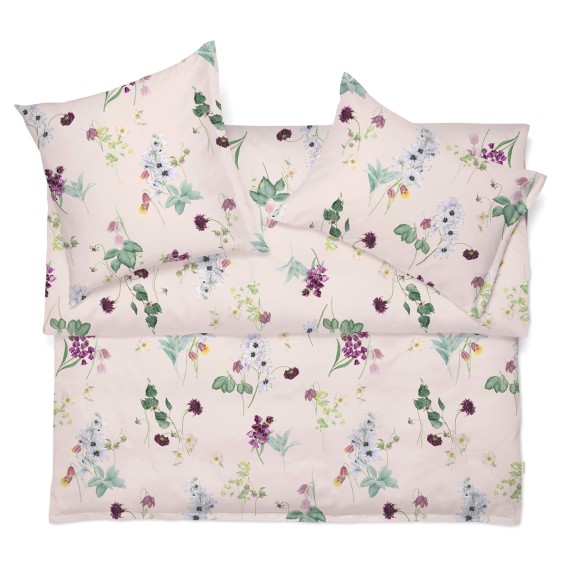 Schlossberg Freya beige, biancheria da letto in raso a fiori