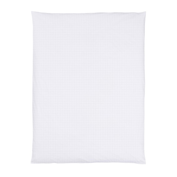 Christian Fischbacher Times Square 010 weiss, Satin Bettwäsche, die das klassische Karo-Motiv neu interpretiert