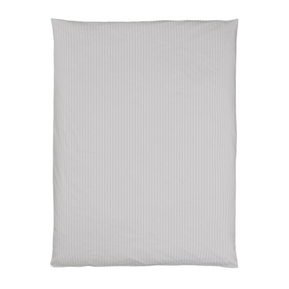 Christian Fischbacher Manhattan 295 gris linge de lit en satin à fines rayures