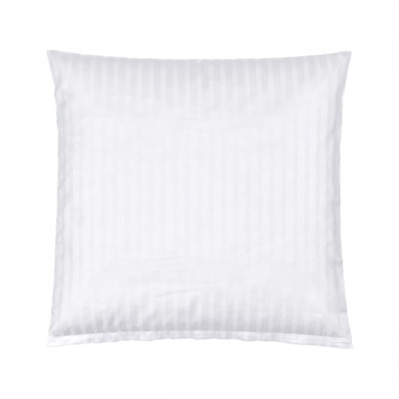 Christian Fischbacher Manhattan 010 blanc linge de lit en satin à fines rayures