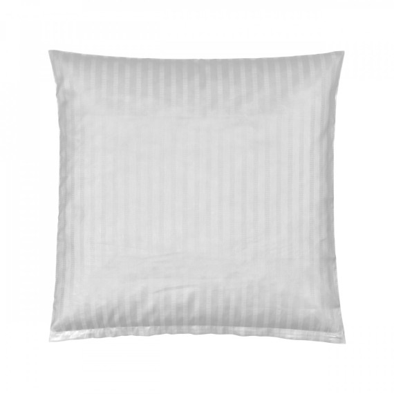 Christian Fischbacher Manhattan 295 gris linge de lit en satin à fines rayures