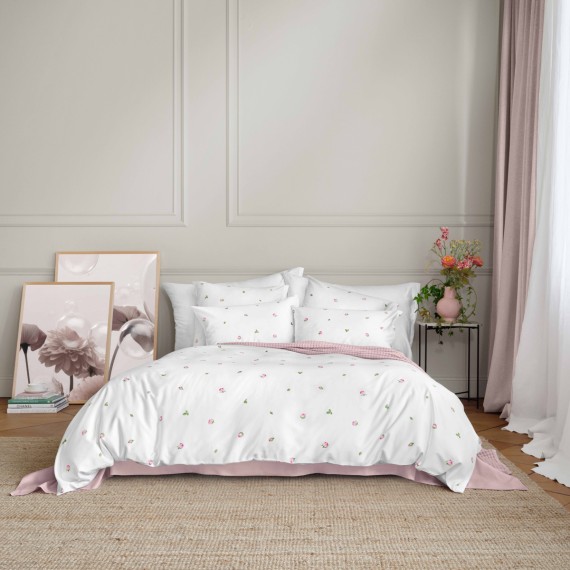 Schlossberg Jeunesse - Biancheria da letto in raso con rose