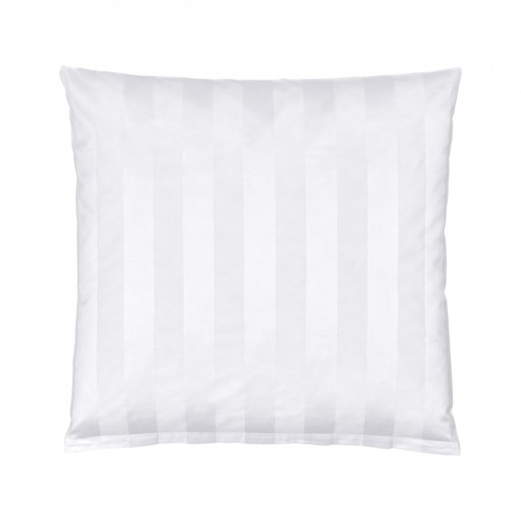 Christian Fischbacher Broadway 010 bianco, biancheria da letto in satin con ampie righe verticali