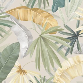 Schlossberg Palma - Linge de lit en satin avec des palmiers