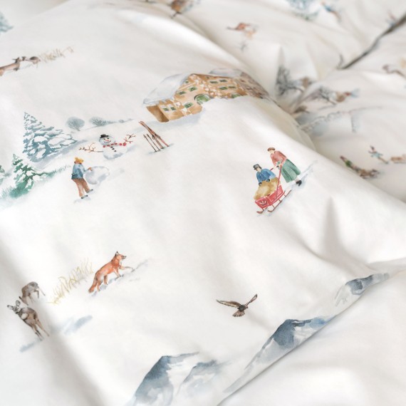 Schlossberg Montagna - Biancheria da letto con trama invernale