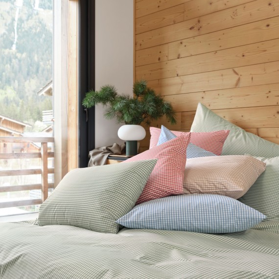 Schlossberg Andrin - Linge de lit en percale avec des carreaux