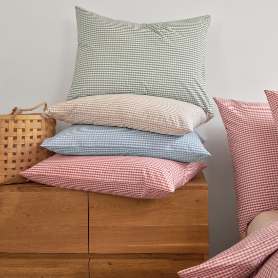 Schlossberg Andrin - Linge de lit en percale avec des carreaux