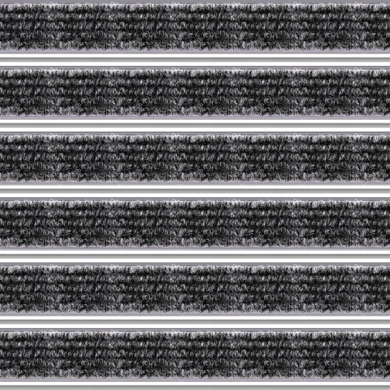 Tapis d'entrée Top Clean Trend 22 avec Reps et grattoir 021 gris foncé