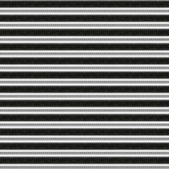 Tapis d'entrée Top Clean Trend 22mm reps et rangées brosses 010 anthracite 420 gris