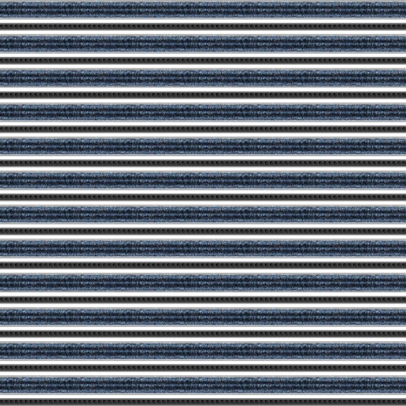 Tapis d'entrée Top Clean Trend 22mm reps et rangées brosses 040 bleu chiné 410 noir