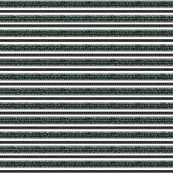 Tapis d'entrée Top Clean Trend 22mm reps et rangées brosses 050 vert 410 noir