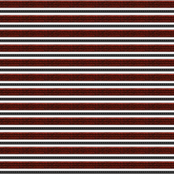 Zerbino Top Clean Trend 22mm rips e inserto a spazzola 070 rosso 410 nero