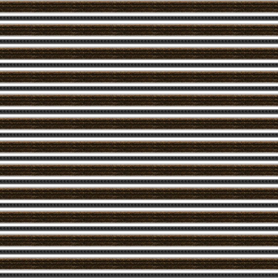 Tapis d'entrée Top Clean Trend 22mm reps et rangées brosses 090 brun 410 noir