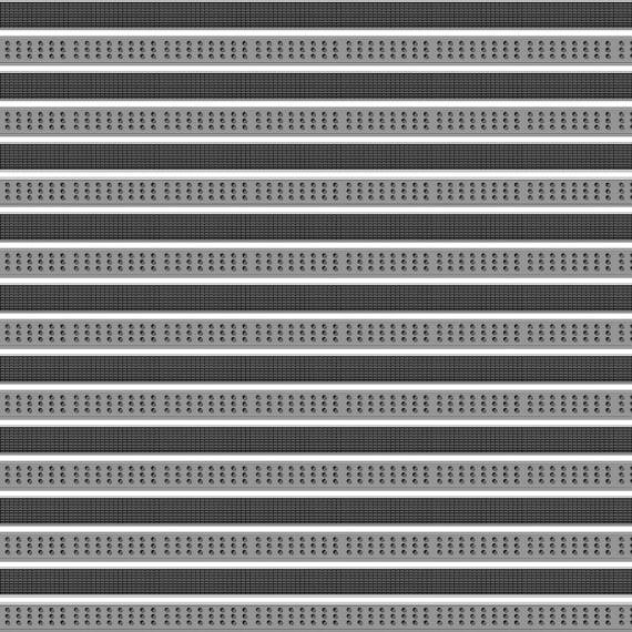 Tapis d'entrée Top Clean Trend 22mm Caoutchouc et profilé brosses 320 gris