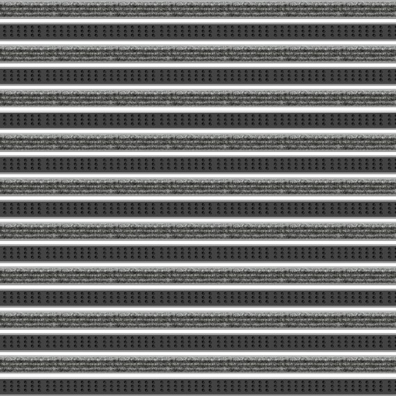 Tapis d'entrée Top Clean Trend 22mm reps et profilé brosses 020 gris clair 310 noir