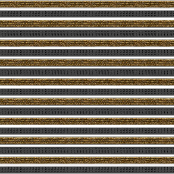 Tapis d'entrée Top Clean Trend 22mm reps et profilé brosses 030 beige chiné 310 noir