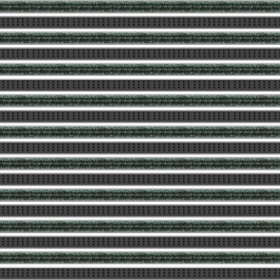 Zerbino Top Clean Trend 22mm rips e profilo a spazzola 050 verde 310 nero