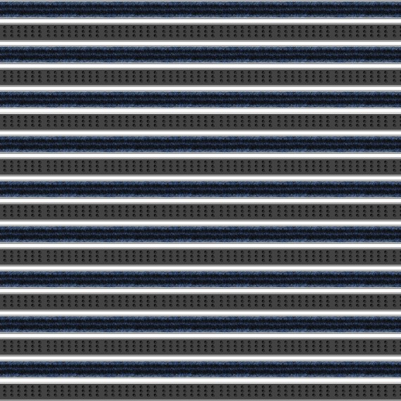 Tapis d'entrée Top Clean Trend 22mm reps et profilé brosses 060 bleu 310 noir