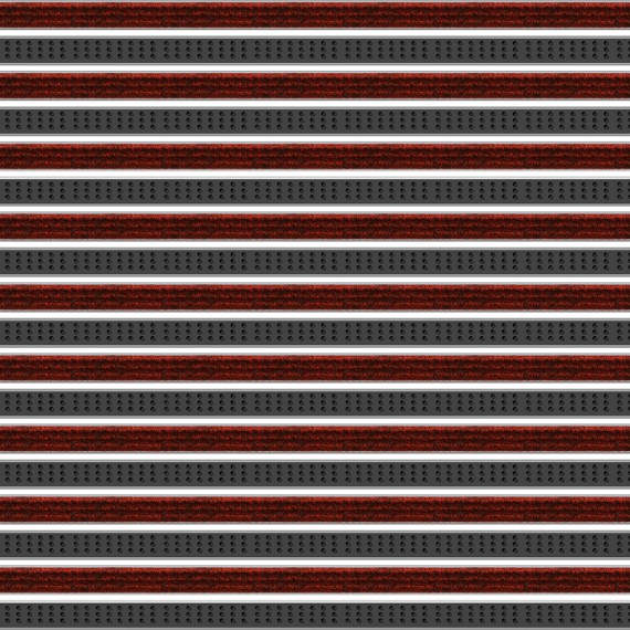 Zerbino Top Clean Trend 22mm rips e profilo a spazzola 070 rosso 310 nero