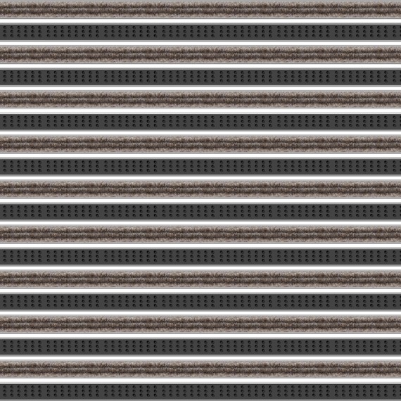 Schmutzschleuse Top Clean Trend 22mm Rips und Bürstenprofil 080 sand 310 schwarz