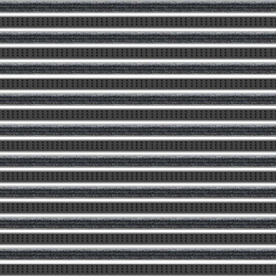 Zerbino Top Clean Trend 22mm rips e profilo a spazzola 100 blu-grigio 310 nero