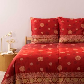 Bassetti Granfoulard Pallavicino R1 rosso, biancheria da letto in raso